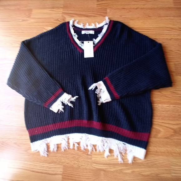 NFS. women's Plus size sweaters, navy blue, sz. 1X, 2X - Picture 1 of 7